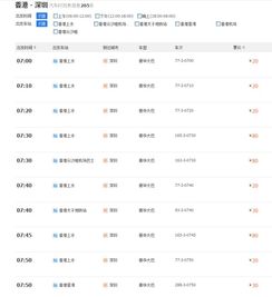 深圳到香港汽车票多少钱