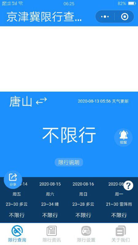 唐山遵化汽车限号多少