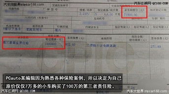 汽车保险费要多少钱