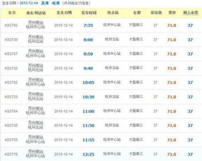 杭州到苏州汽车票多少钱