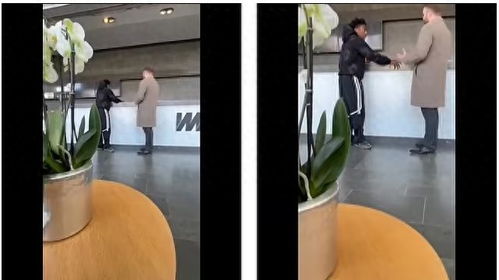 甲亢哥被喷火表演吓到尖叫 甲亢哥被喷火表演吓到尖叫