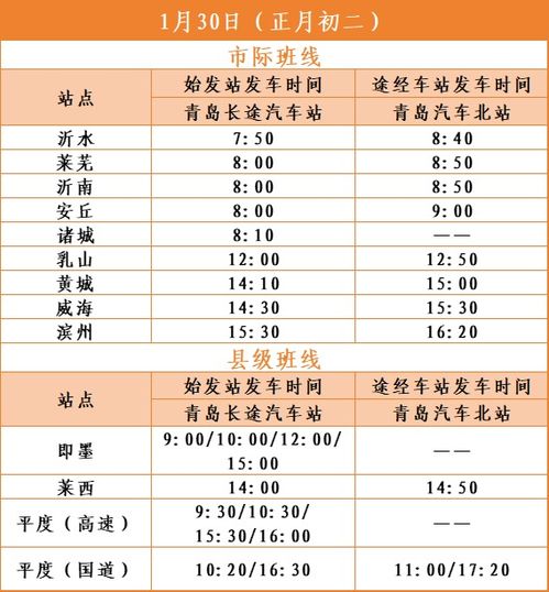 安丘至青岛汽车班次多少