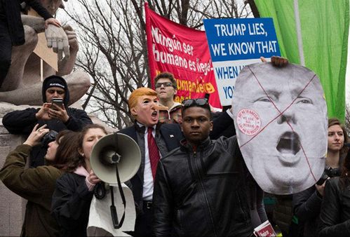 全美爆发超1200场示威反对特朗普