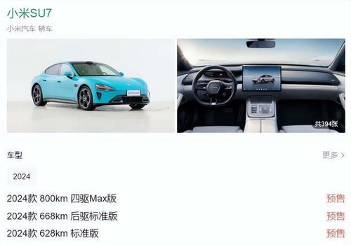 小米新能源汽车售价多少