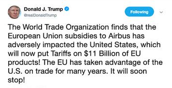 欧盟强硬回应美加征关税