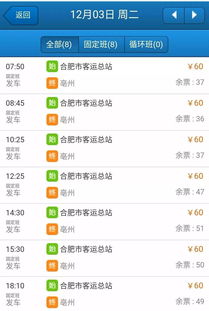 亳州市去合肥汽车票多少(亳州市至合肥汽车票价详解，票价、行程与更多)