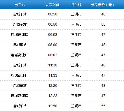 柘荣到三明汽车票多少(柘荣到三明汽车票价查询)