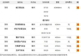 佛山至梅州汽车票多少钱(佛山至梅州汽车票价详解，费用、行程与选择)