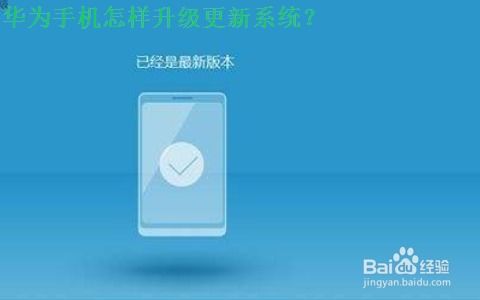 怎么手动升级手机华为