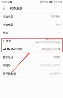 华为手机怎么查看mac
