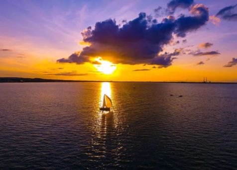 华为手机怎么拍照夕阳