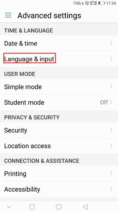 华为手机怎么设置英语