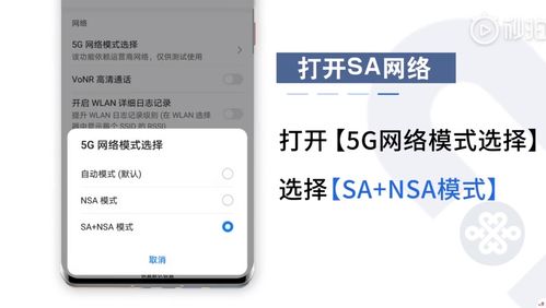 华为手机sa怎么设置