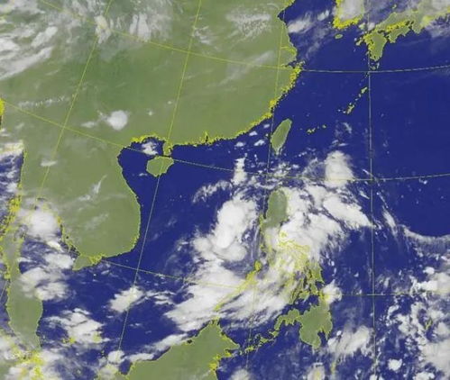 台风红霞云系超两个广东大小